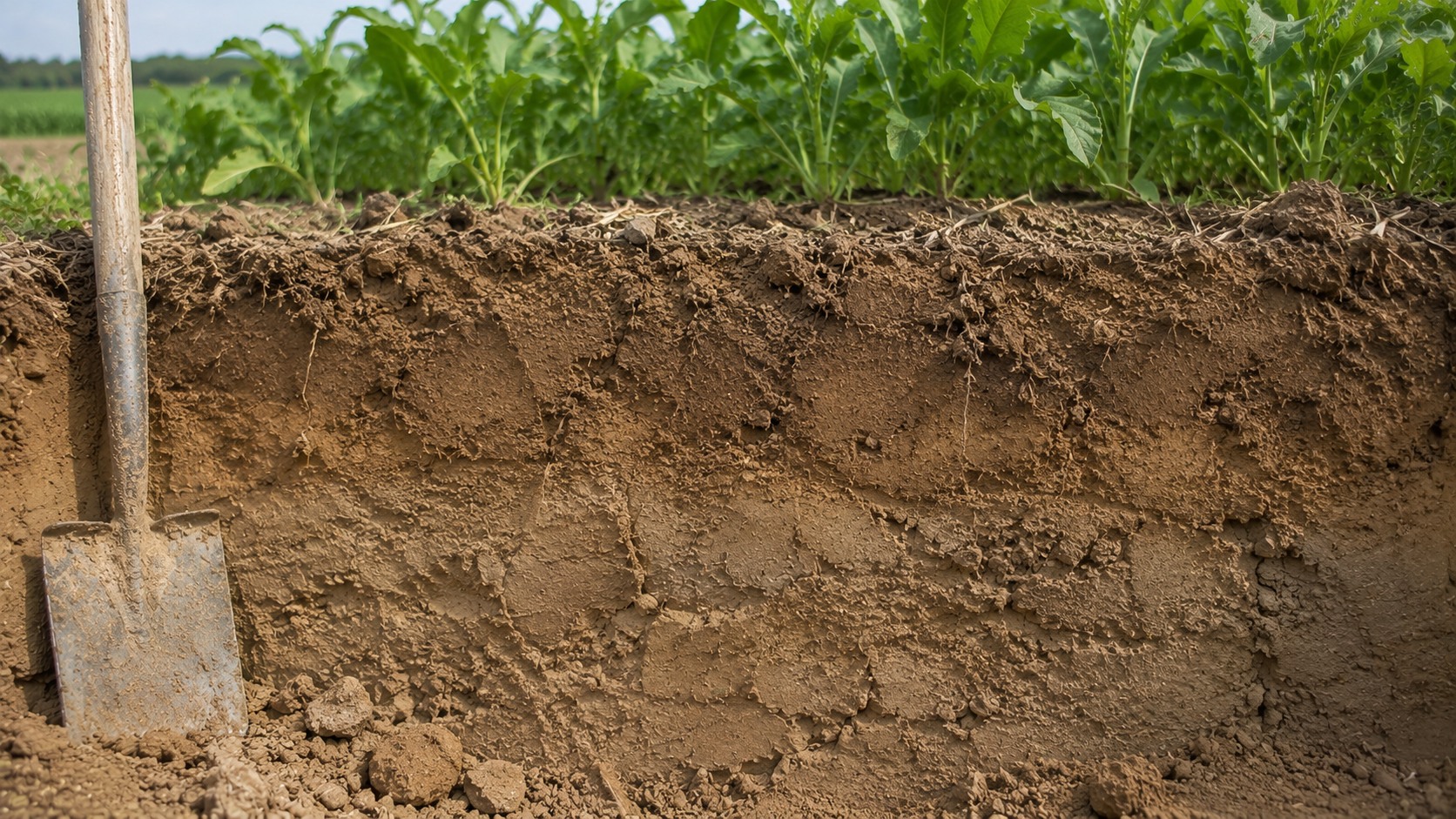 Vue agricole consacrée à sol limono-argileux