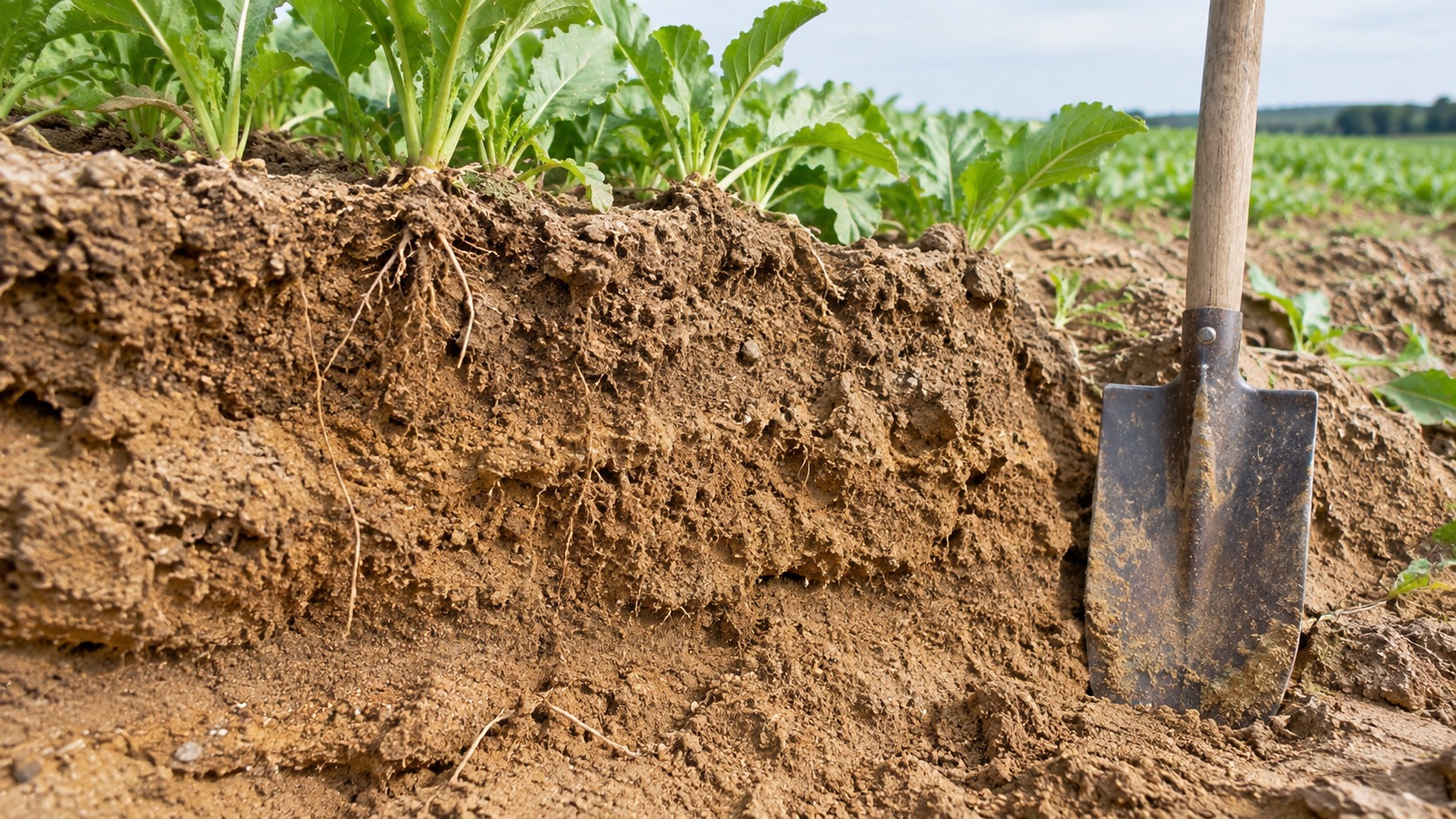 Vue agricole consacrée à sol sableux