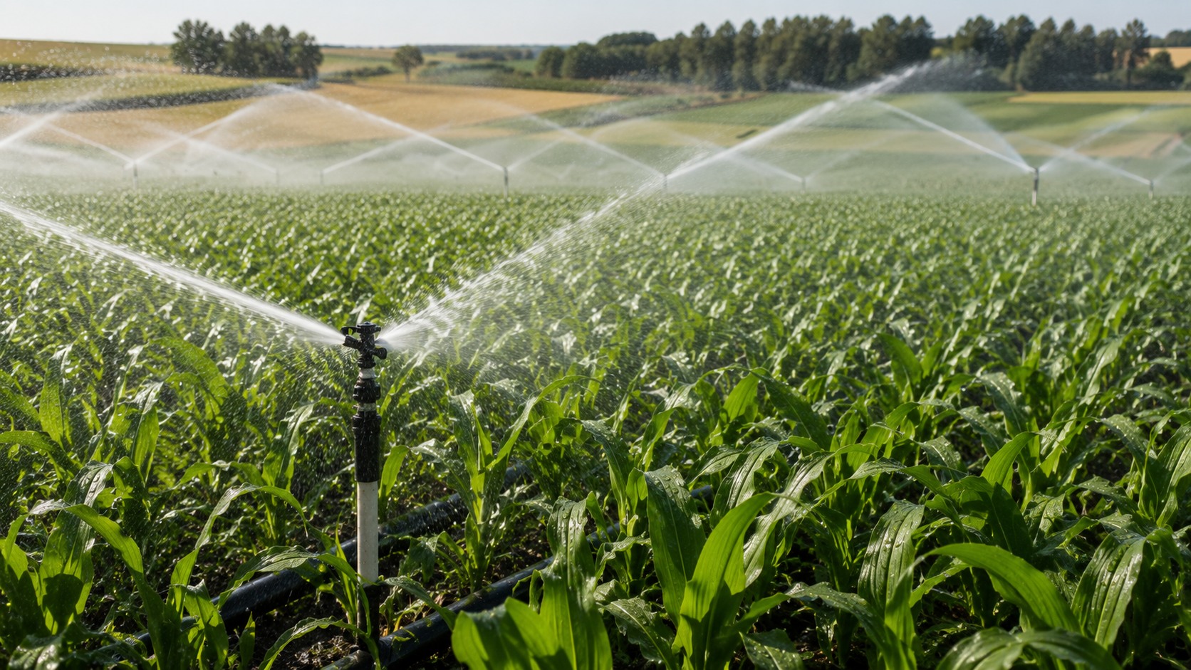 Vue agricole consacrée à stress hydrique des cultures