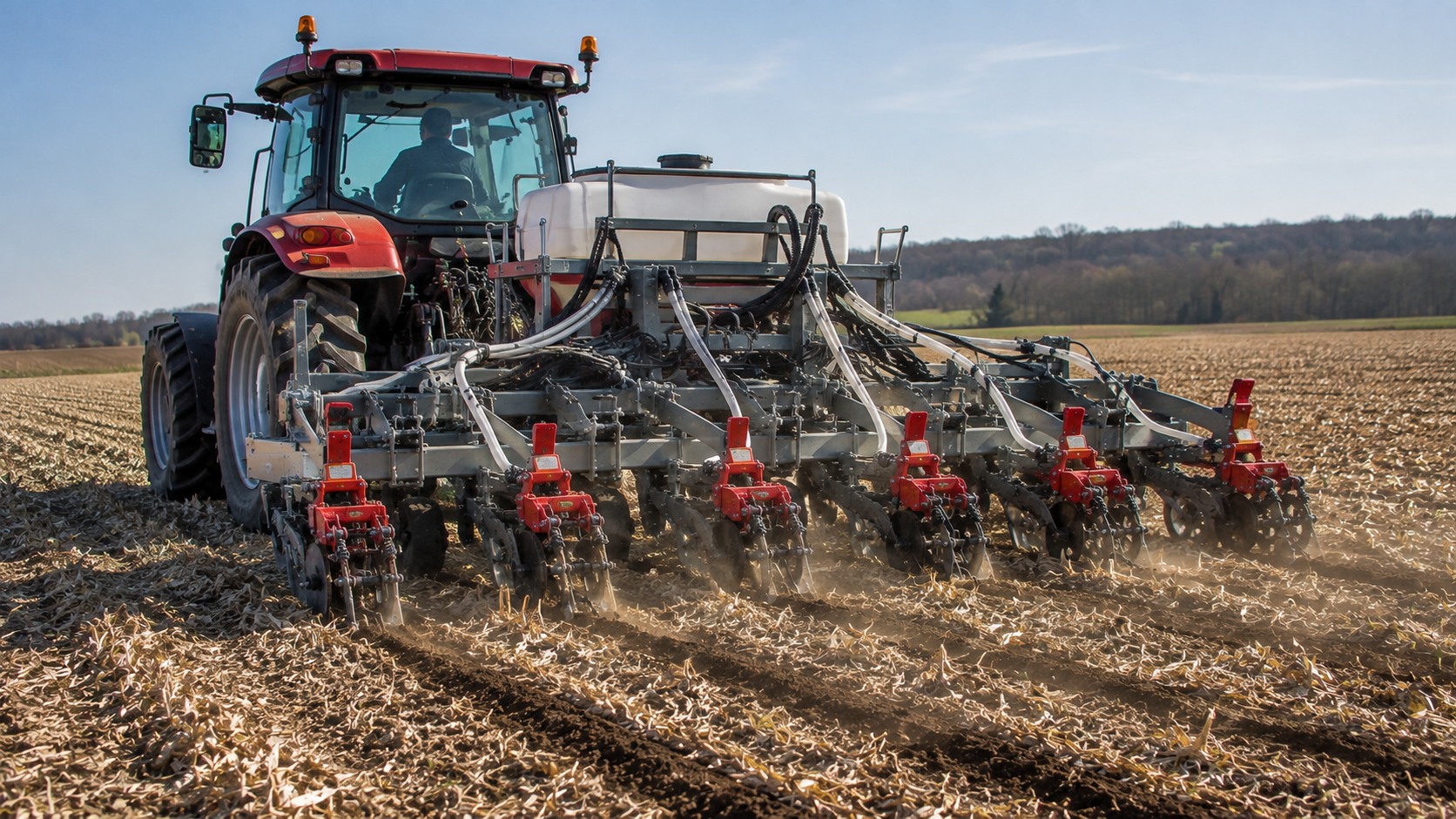Vue agricole consacrée à strip-till