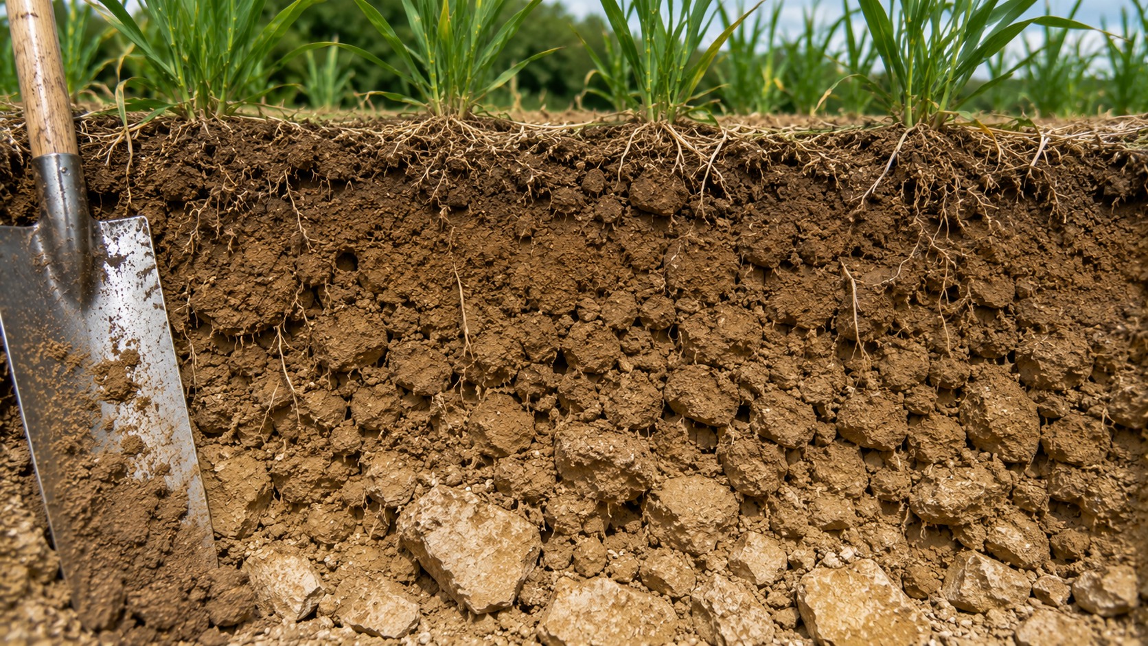 Vue agricole consacrée à structure du sol