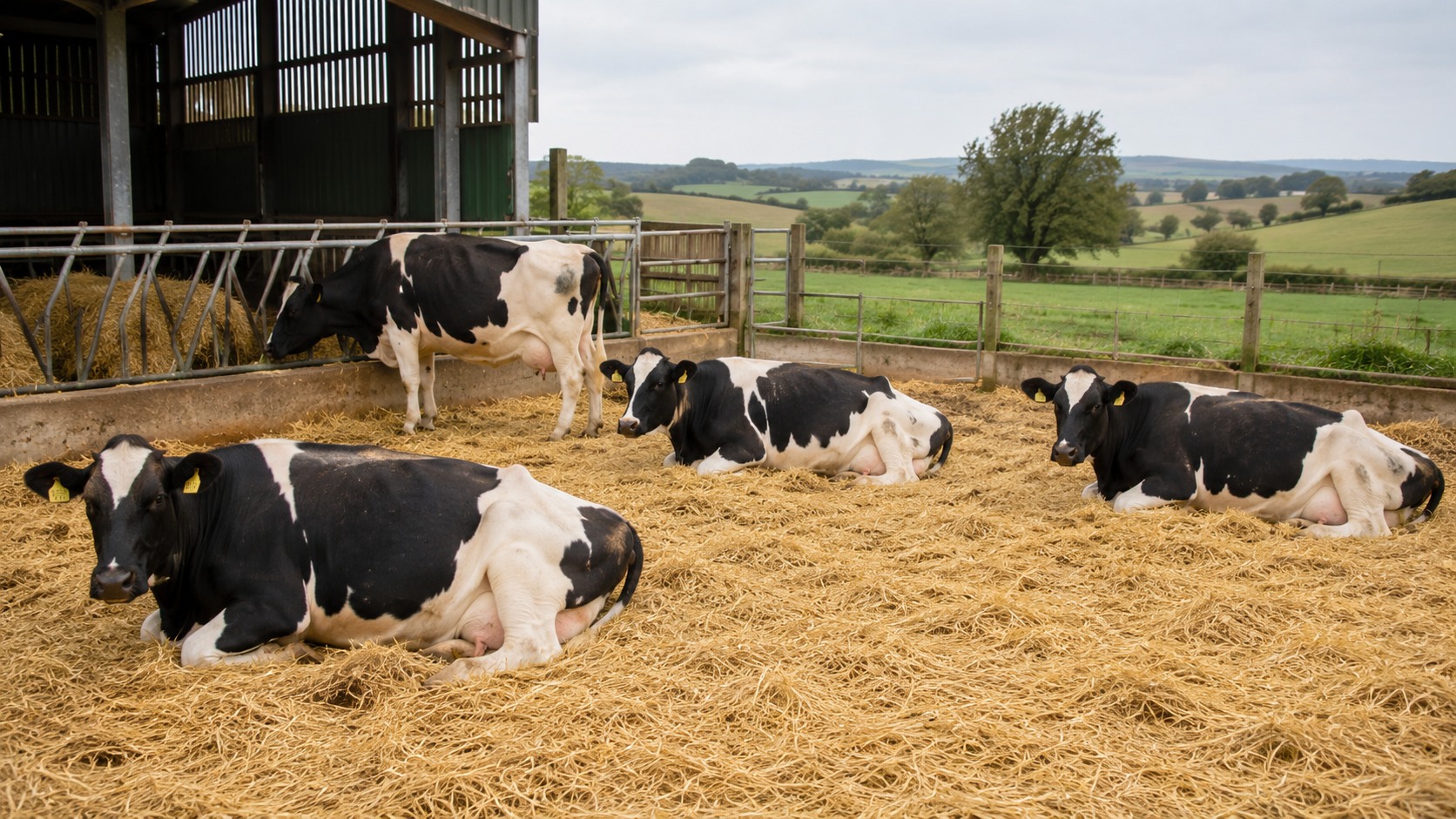 Vue agricole consacrée à tarissement