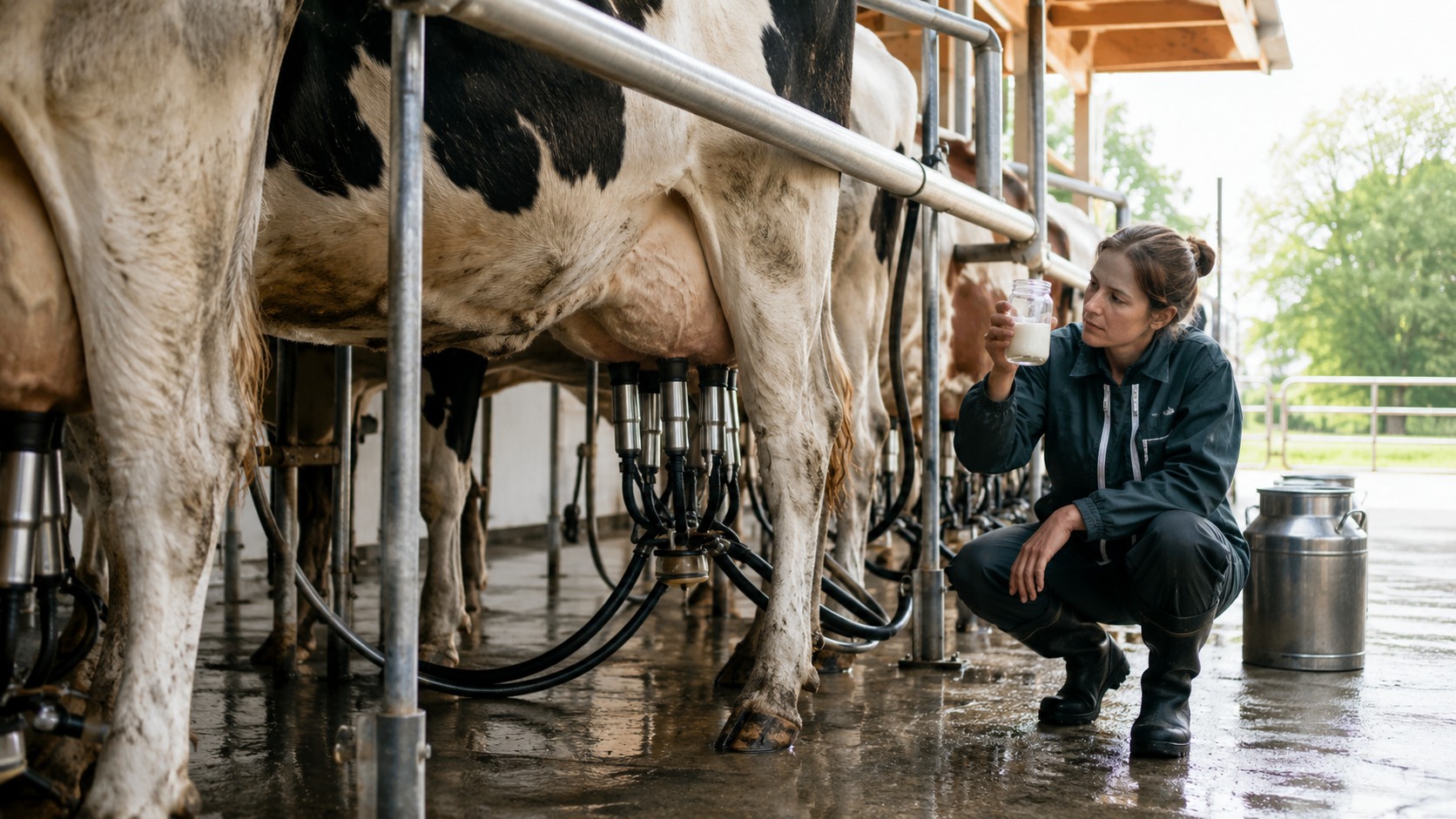 Vue agricole consacrée à taux butyreux