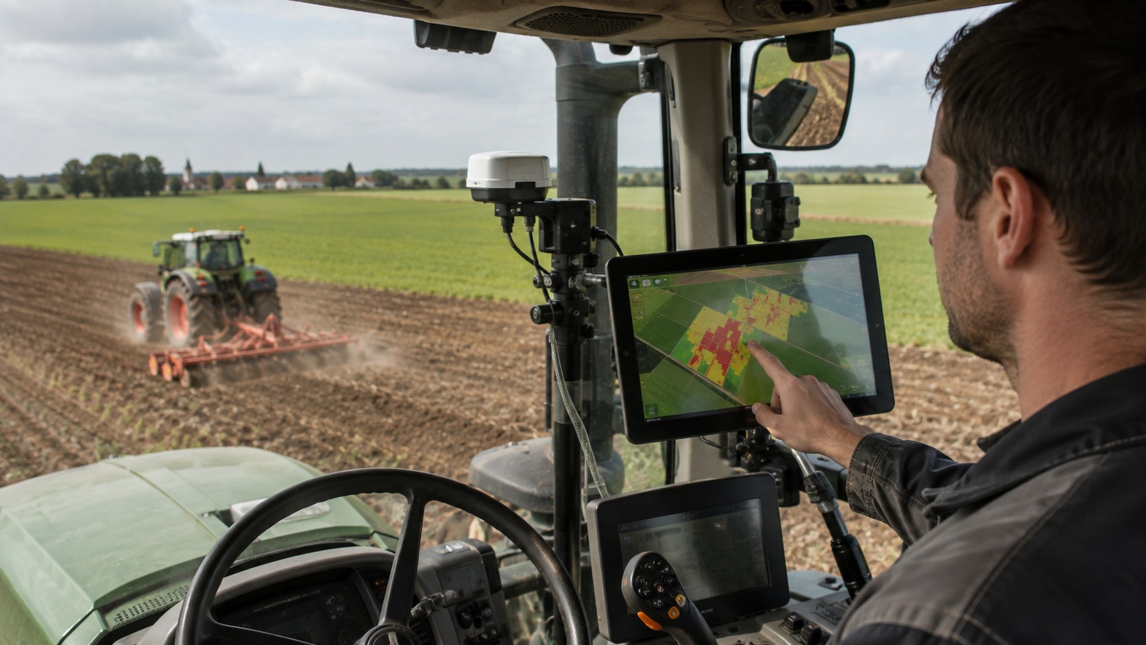 Vue agricole consacrée à télémétrie agricole
