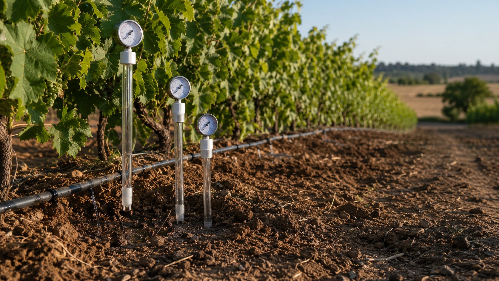 Vue agricole consacrée à tensiomètres