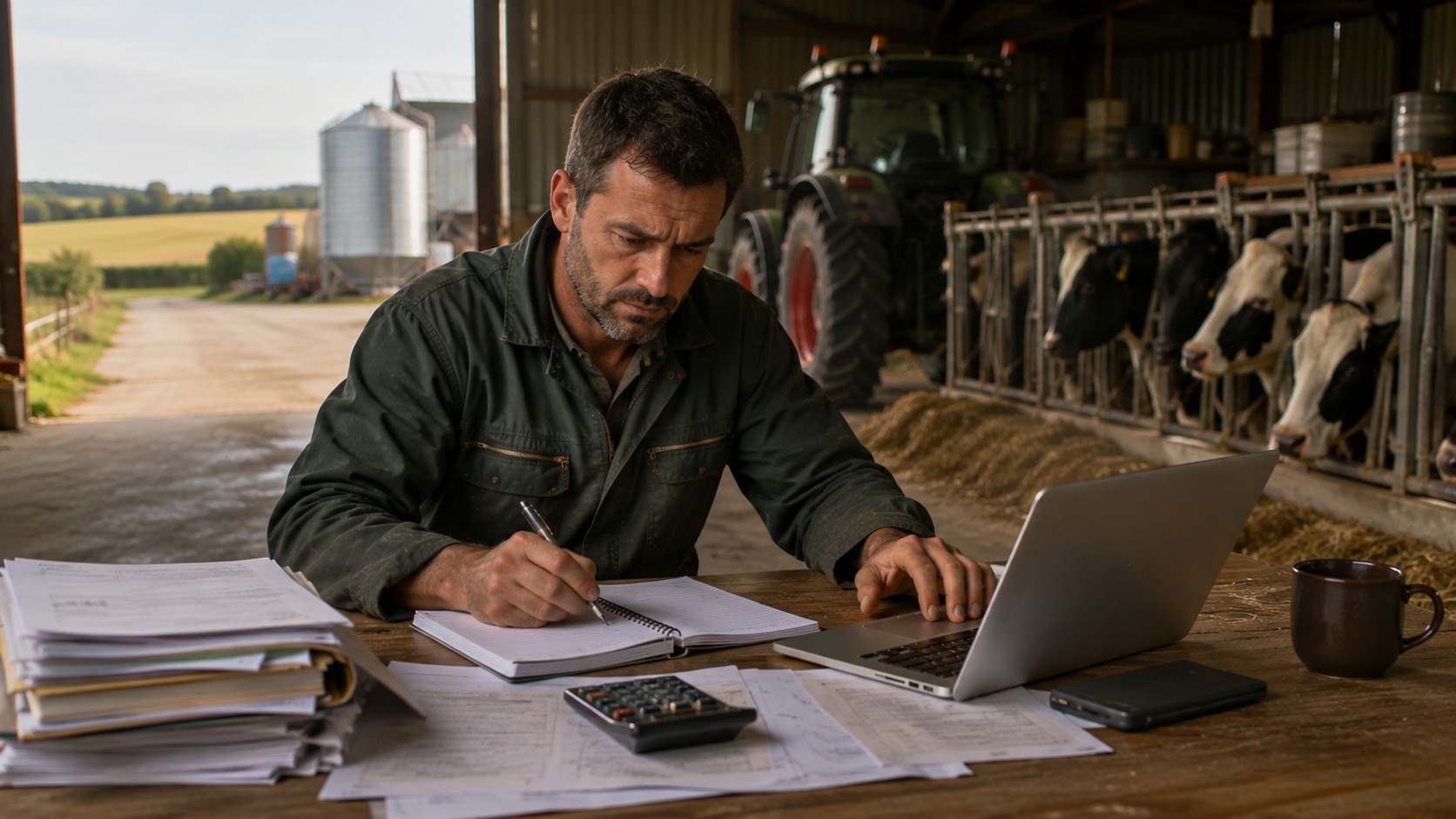 Vue agricole consacrée à trésorerie d’exploitation agricole