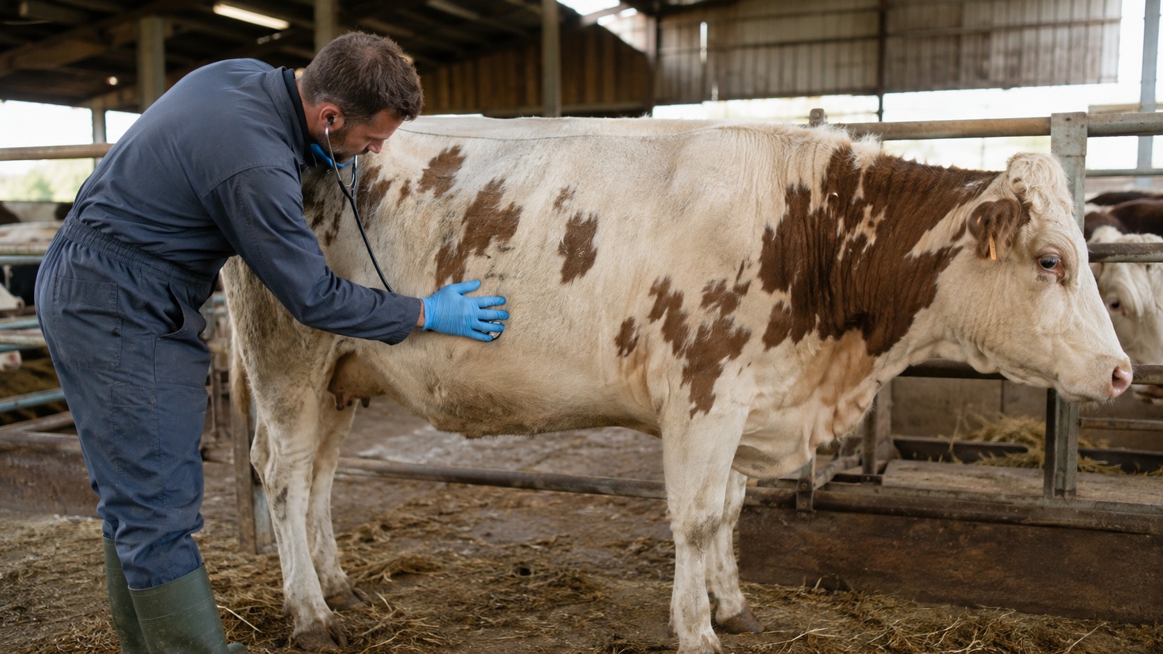 Vue agricole consacrée à troubles digestifs des bovins