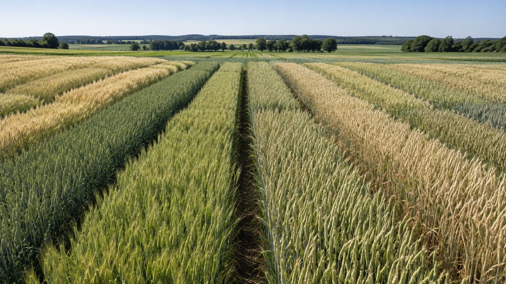 Vue agricole consacrée à variétés de blé tendre