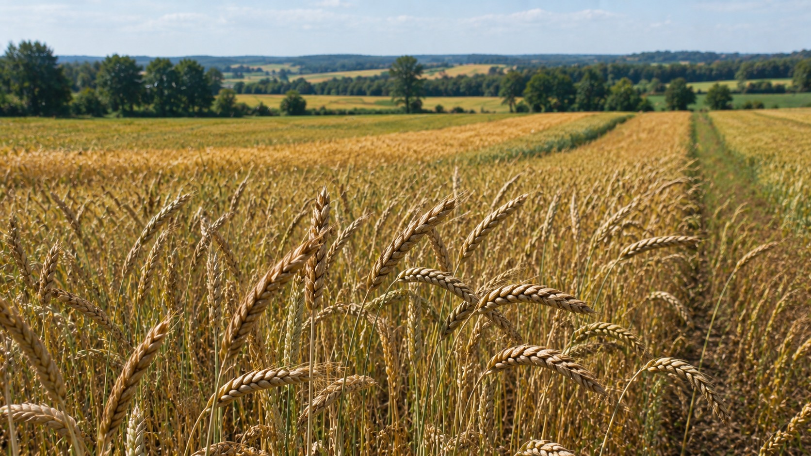 Vue agricole consacrée à variétés de petit épeautre : engrain