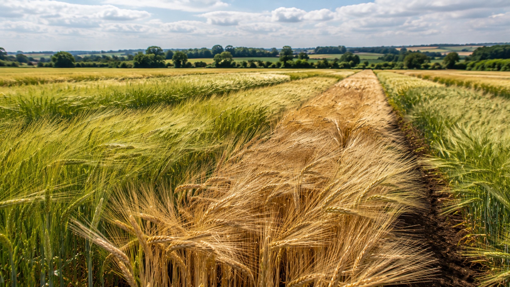 Vue agricole consacrée à variétés d’orge