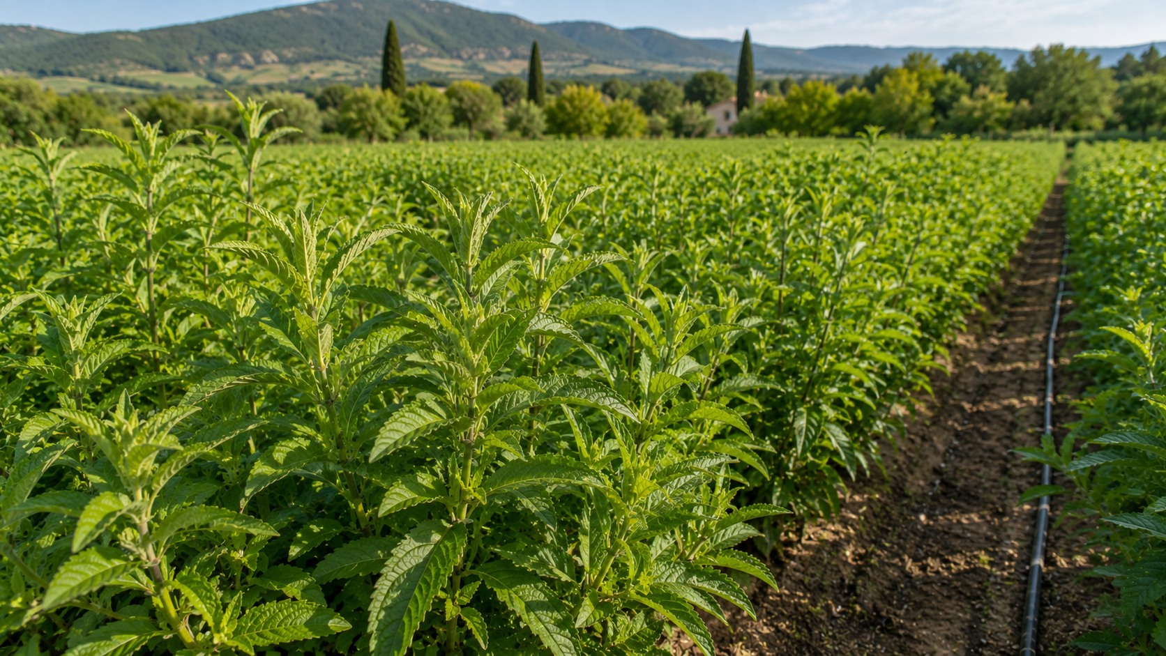 Vue agricole consacrée à verveine