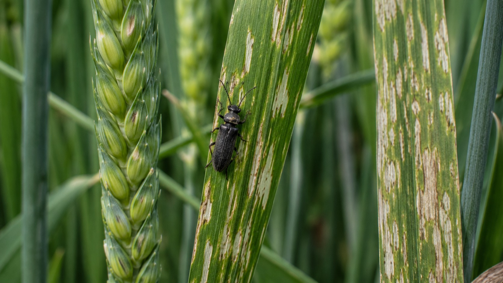 Vue agricole consacrée à zabre des céréales