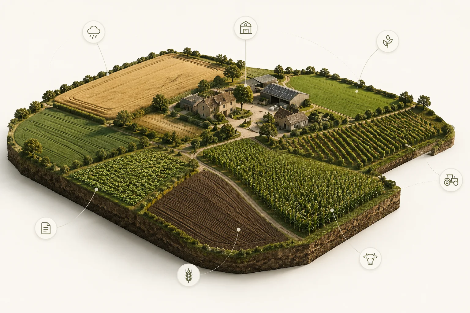 Exploitation agricole dont les activités sont reliées dans SILLOVA